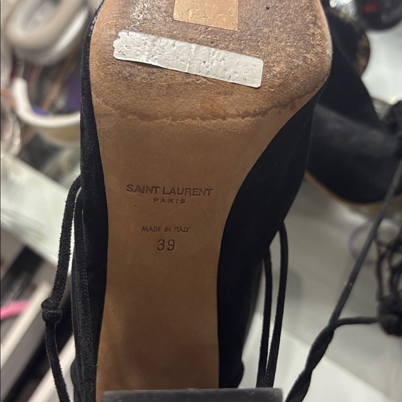 Saint Laurent Black Heeled Boots - Picture 5 of 6